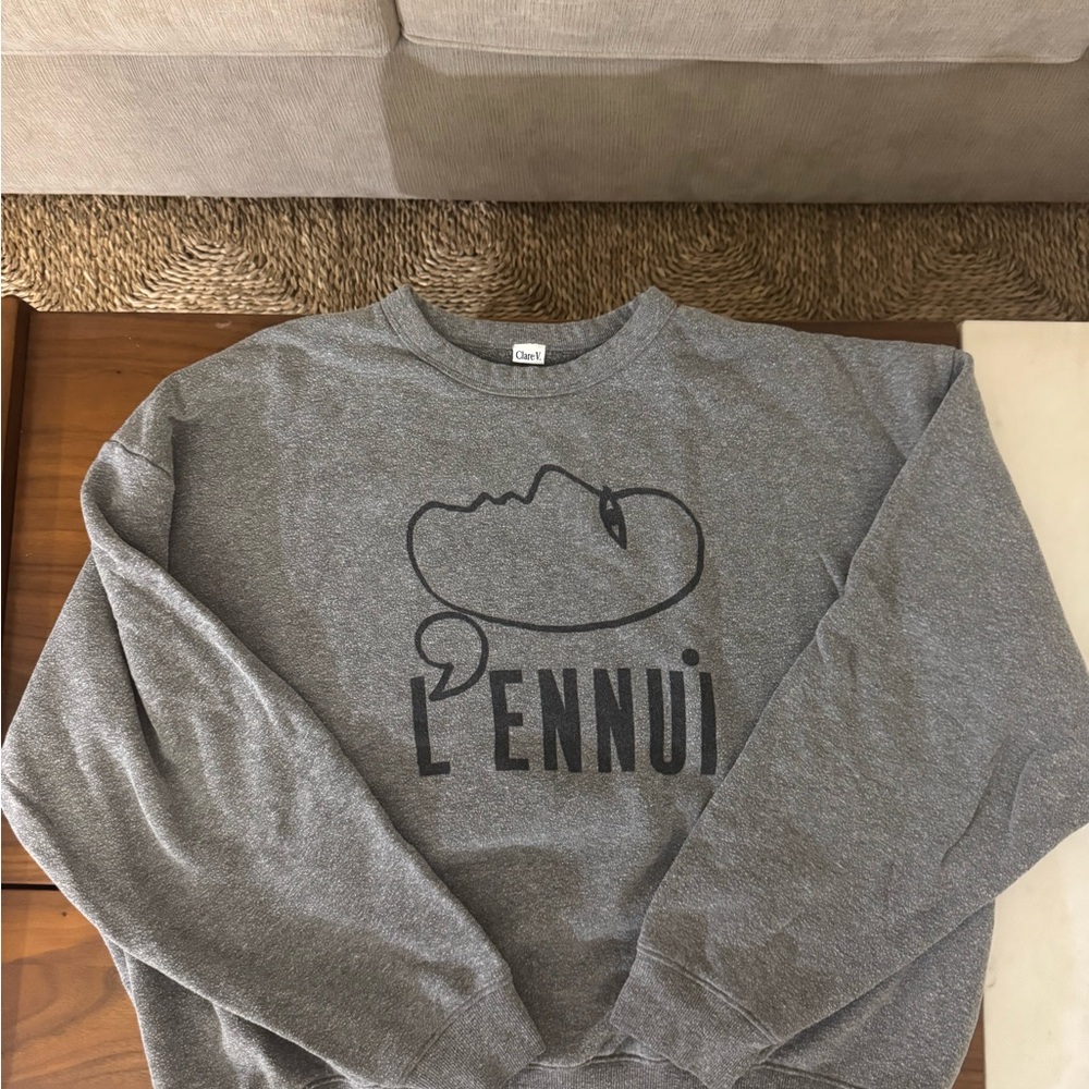Clare V. grey L’Ennui sweatshirt